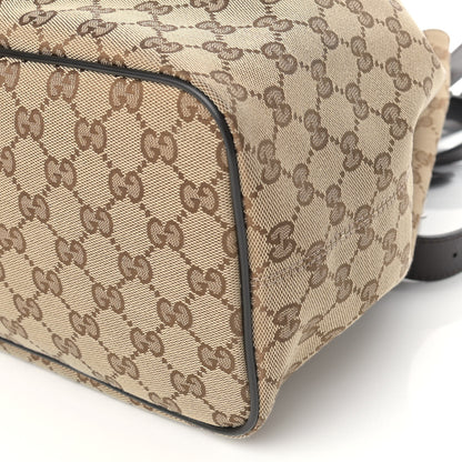 Gucci Monogram Dollar Calfskin O Drawstring Backpack Beige Ebony Testa di Moro Dark Chocolate 9 of 9