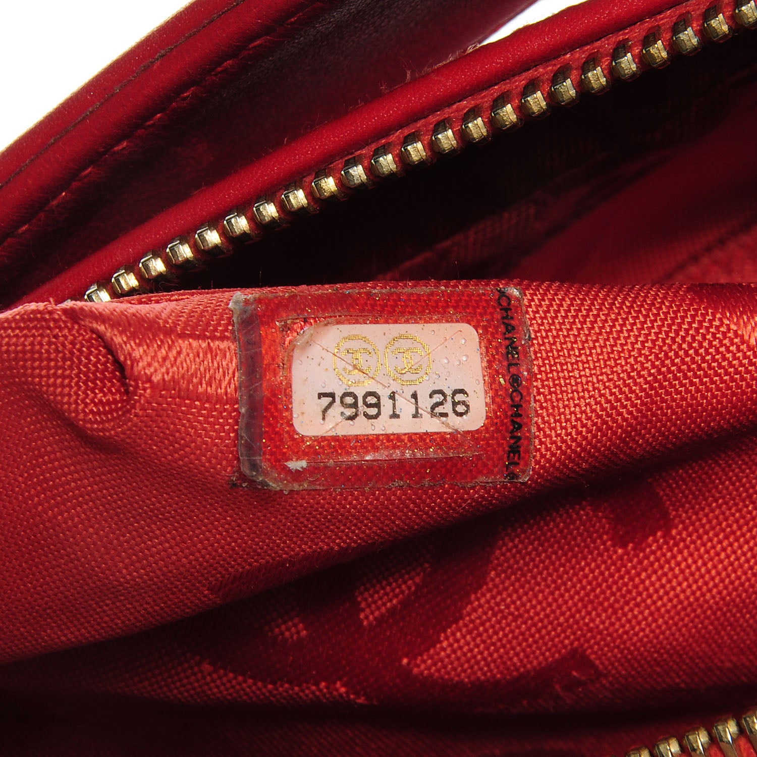 Chanel Leather Quilted Surpique Hobo Red 7 of 7