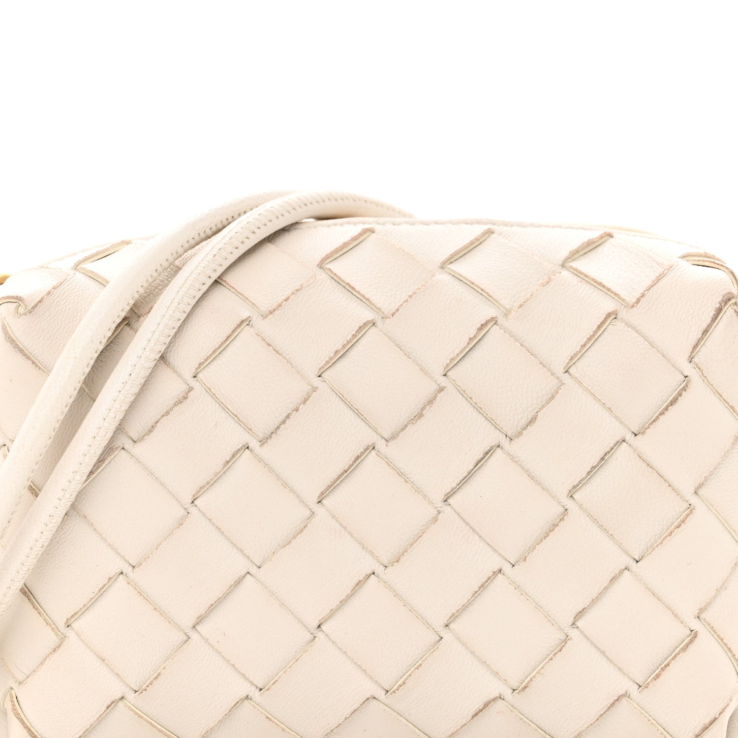 Bottega Veneta Nappa Intrecciato Candy Loop Camera Bag White