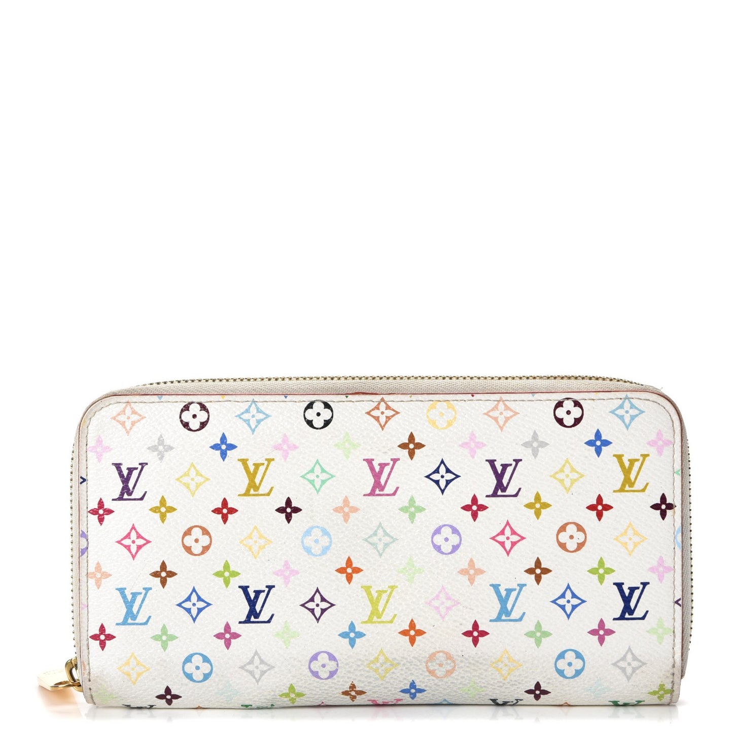 Monogram Multicolor Zippy Wallet White Litchi