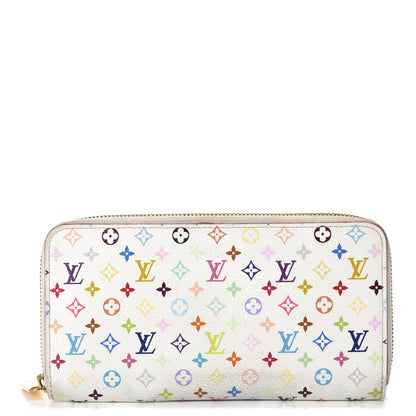 Louis Vuitton Monogram Multicolor Zippy Wallet White Litchi 1 of 15
