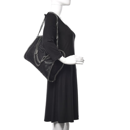 Stella McCartney Shaggy Deer Falabella Fold Over Tote Black 3 of 12