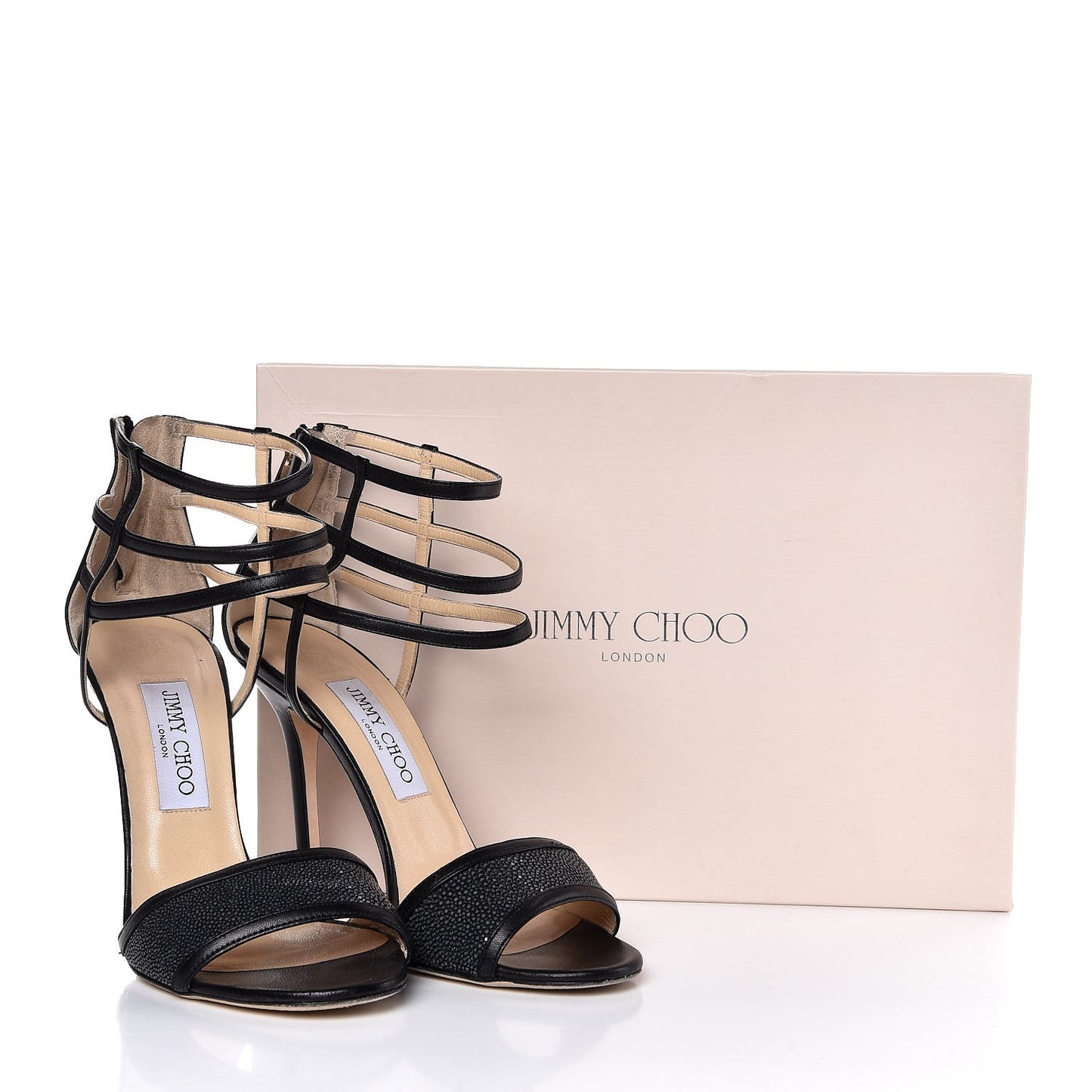Nappa Stingray Tolka Sandals 38.5 Black