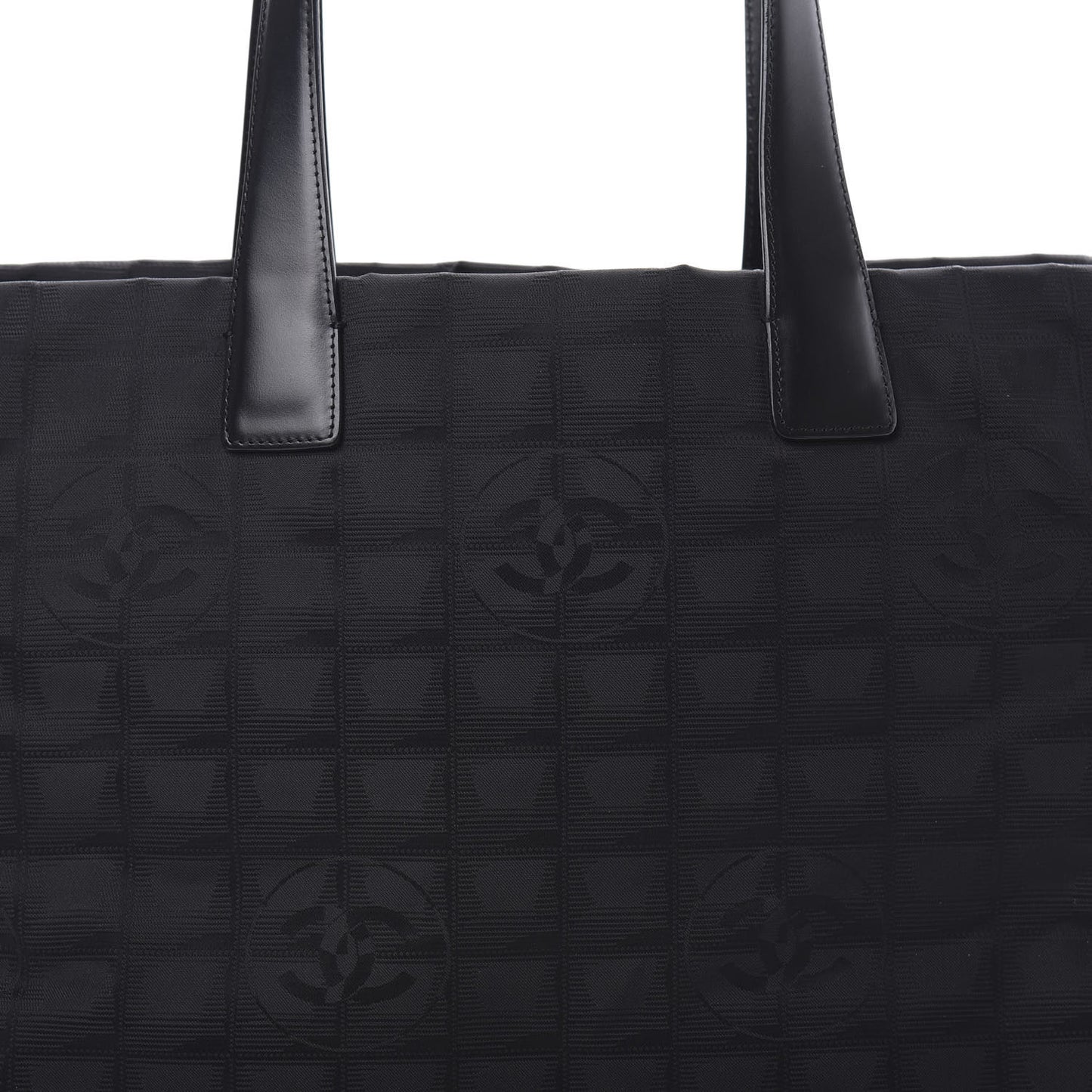 Nylon Large Travel Tote Black