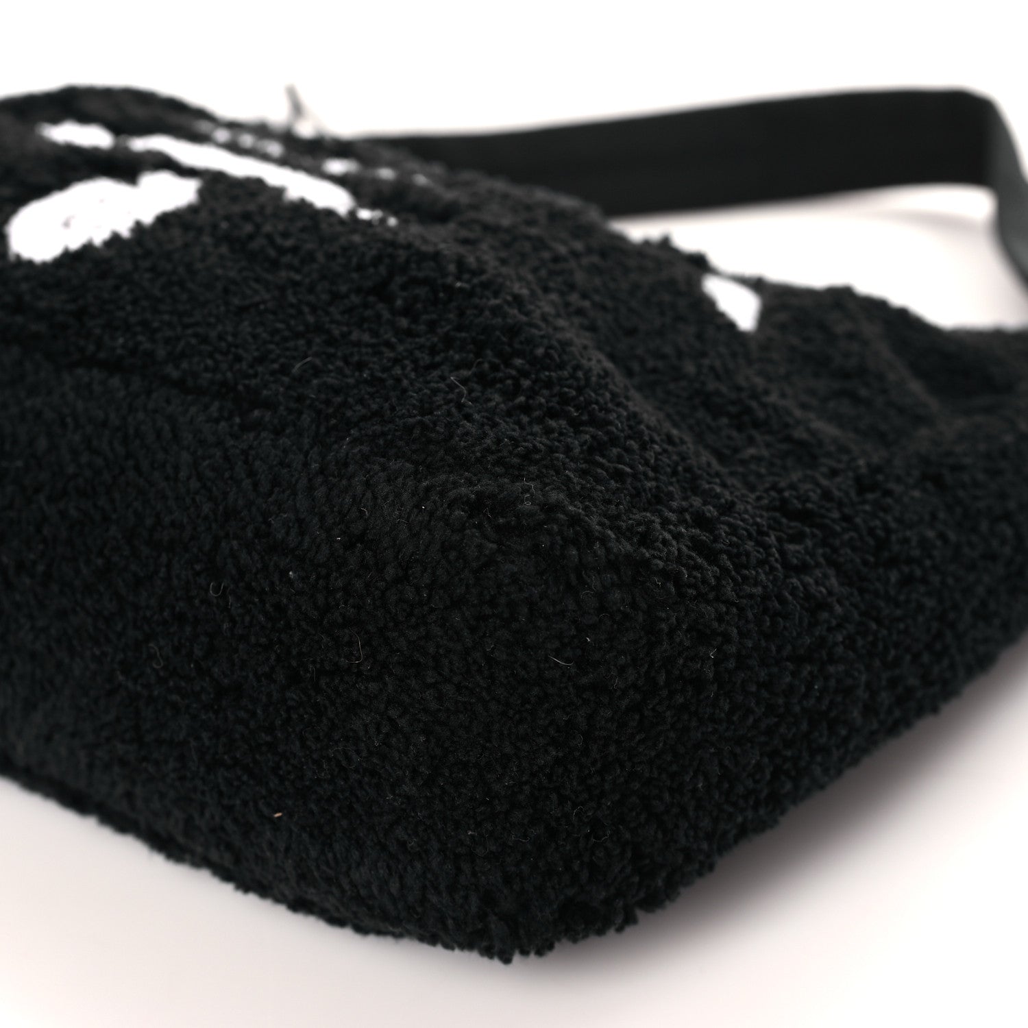Prada Terry Cloth Mini Re-Edition 2000 Bag Black White 9 of 9