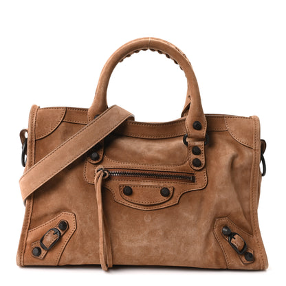 Balenciaga Waxed Suede Calfskin Classic Hardware Small Le City Camel Camel 1 of 10