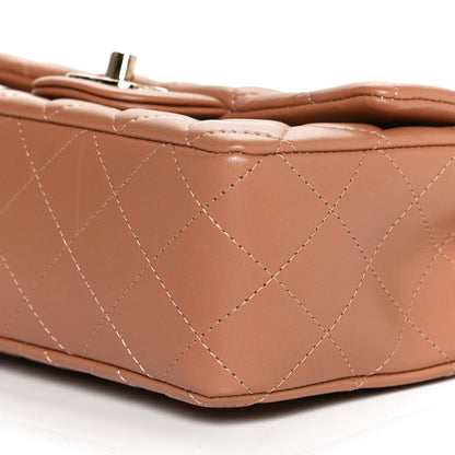 Chanel Lambskin Quilted Mini Rectangular Flap Brown 9 of 10