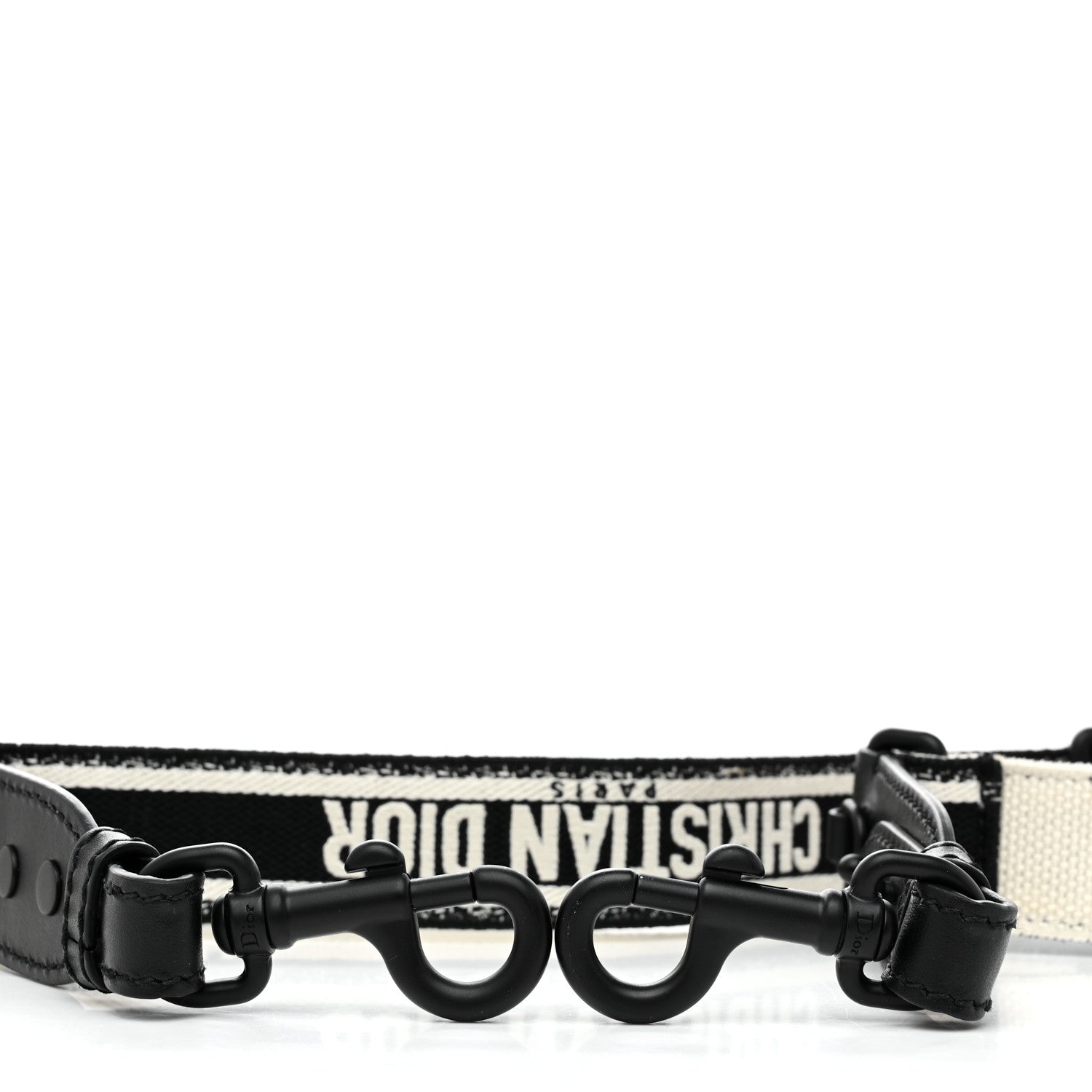 Christian Dior Canvas Embroidered Shoulder Strap Black Ultramatte 3 of 6