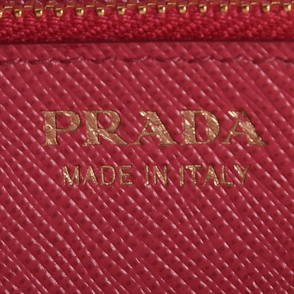 Prada Saffiano Continental Flap Wallet Black Ibisco 7 of 9