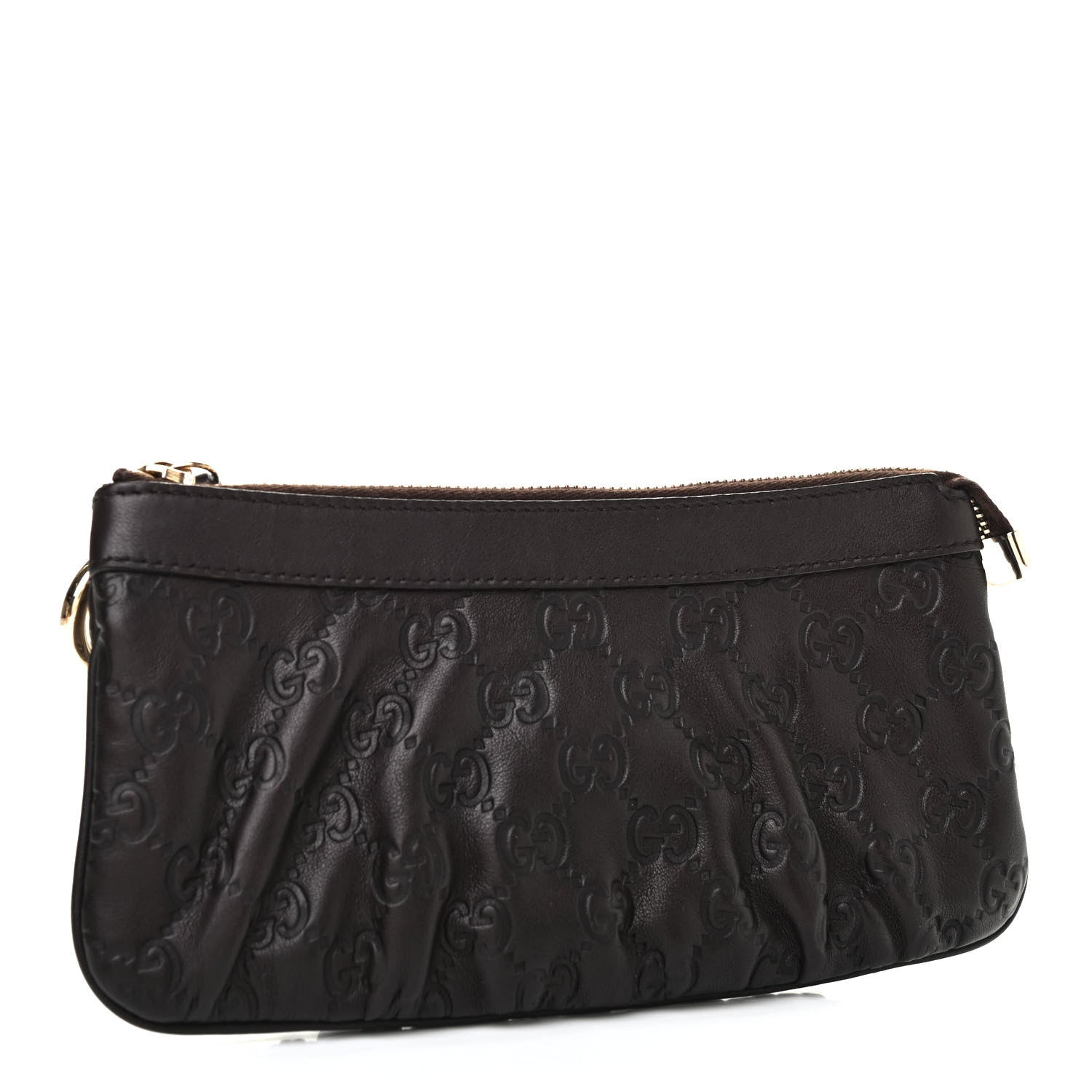 Gucci Guccissima Signature New Britt Wristlet Chocolate 2 of 4