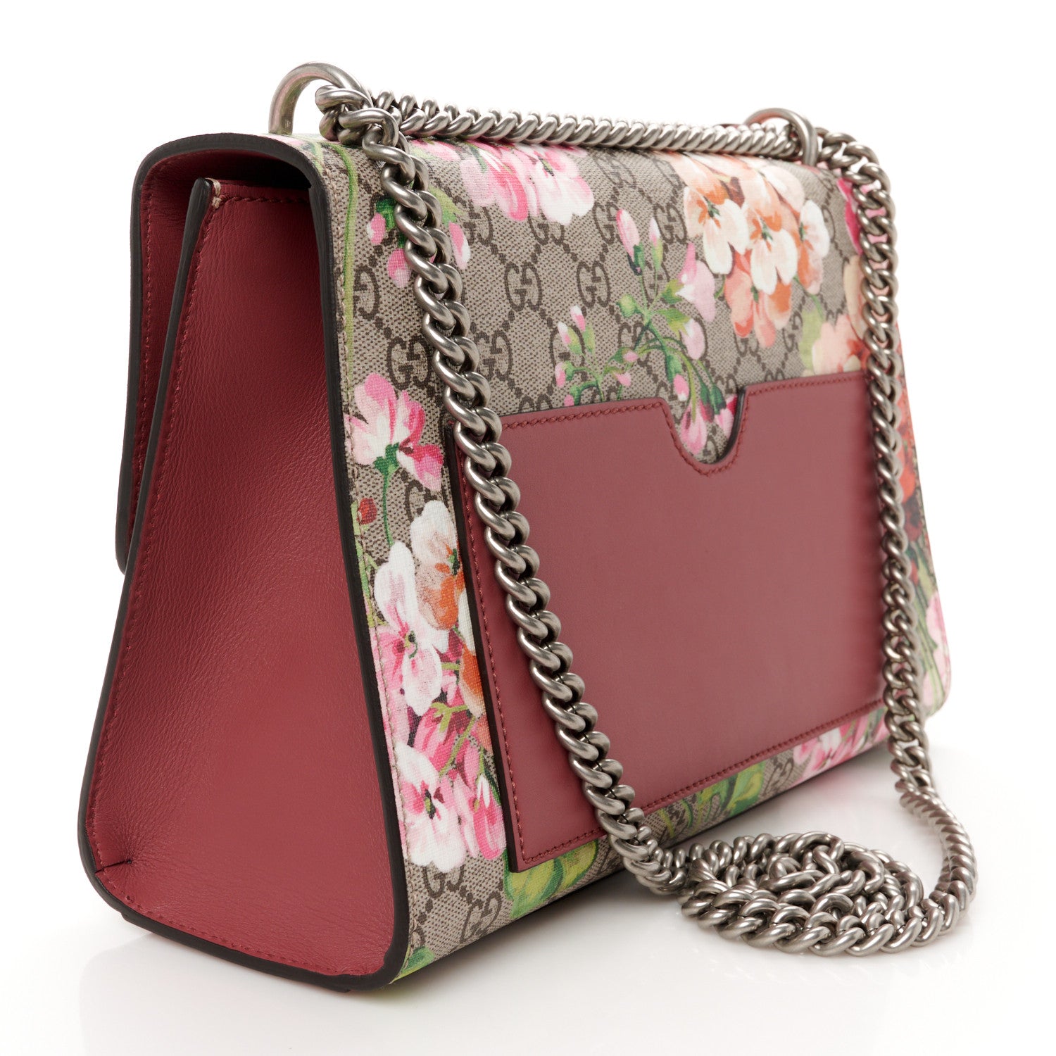 Gucci GG Supreme Monogram Blooms Medium Padlock Shoulder Bag Beige Multicolor Dry Rose 3 of 10