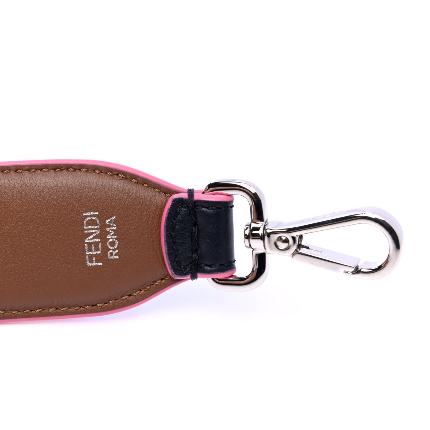 Vitello Dolce Plexiglass Bi-Color Studded Strap You Black Brownie Multicolor