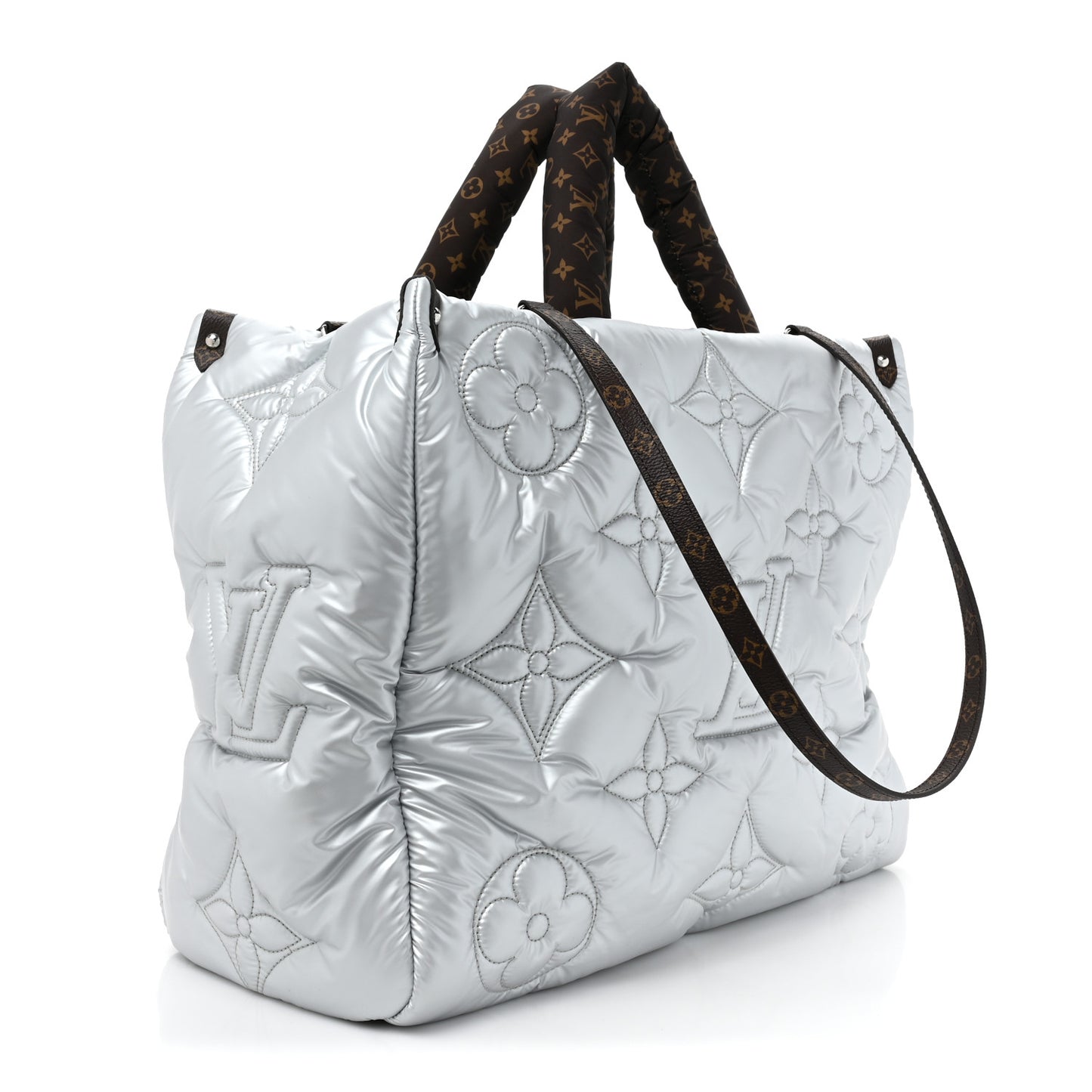 Econyl Monogram Pillow Giant Onthego GM Silver