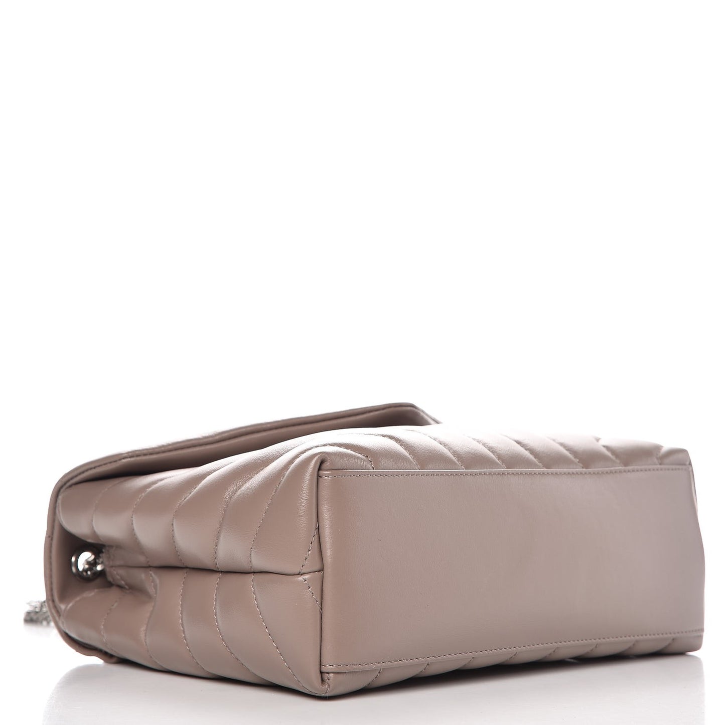 Calfskin Y Quilted Monogram Small Loulou Chain Satchel Taupe Sable