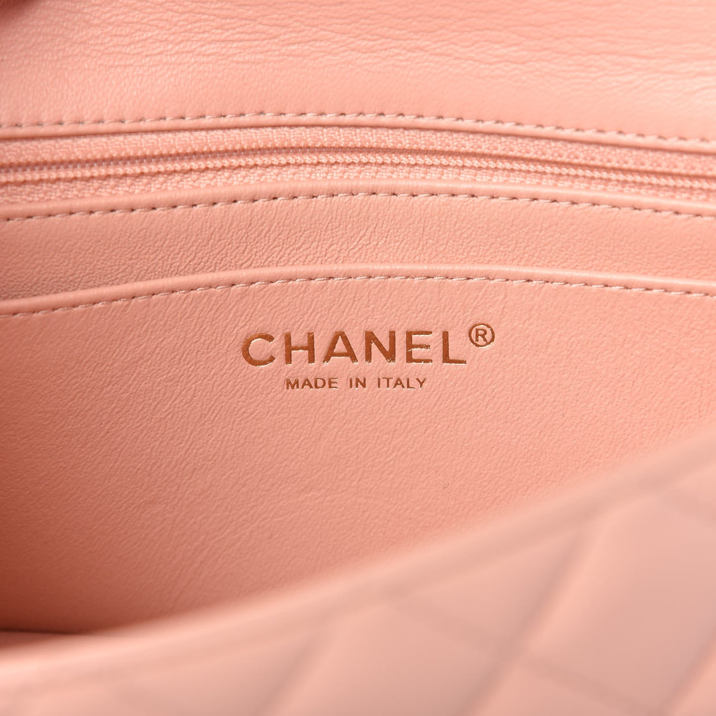 Lambskin Quilted Mini Rectangular Flap Light Pink