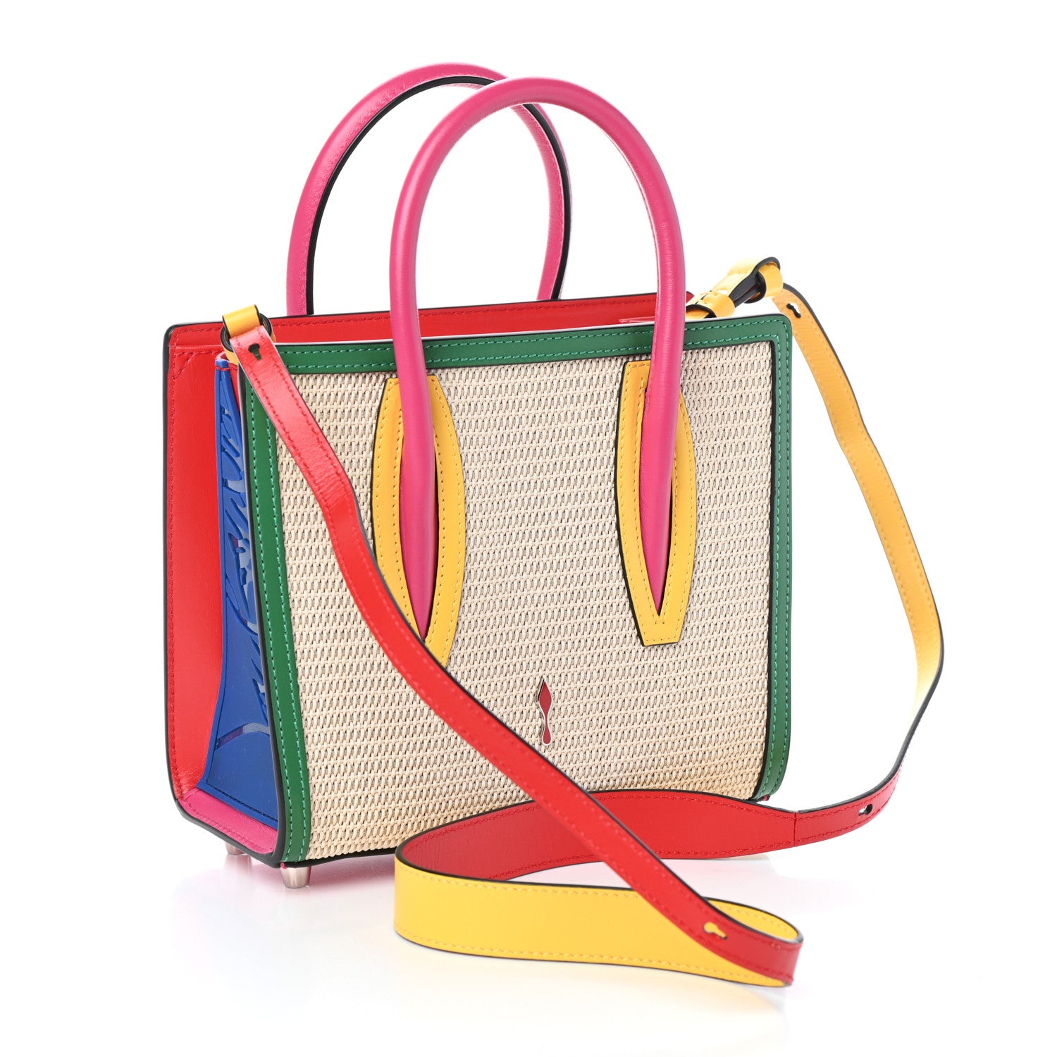 Christian Louboutin Canvas Calfskin Mini Tresse Paloma Multicolor 3 of 9
