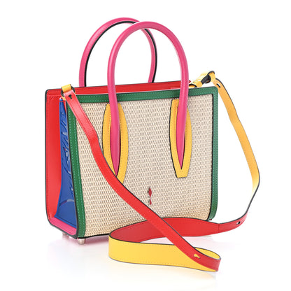 Christian Louboutin Canvas Calfskin Mini Tresse Paloma Multicolor 3 of 9