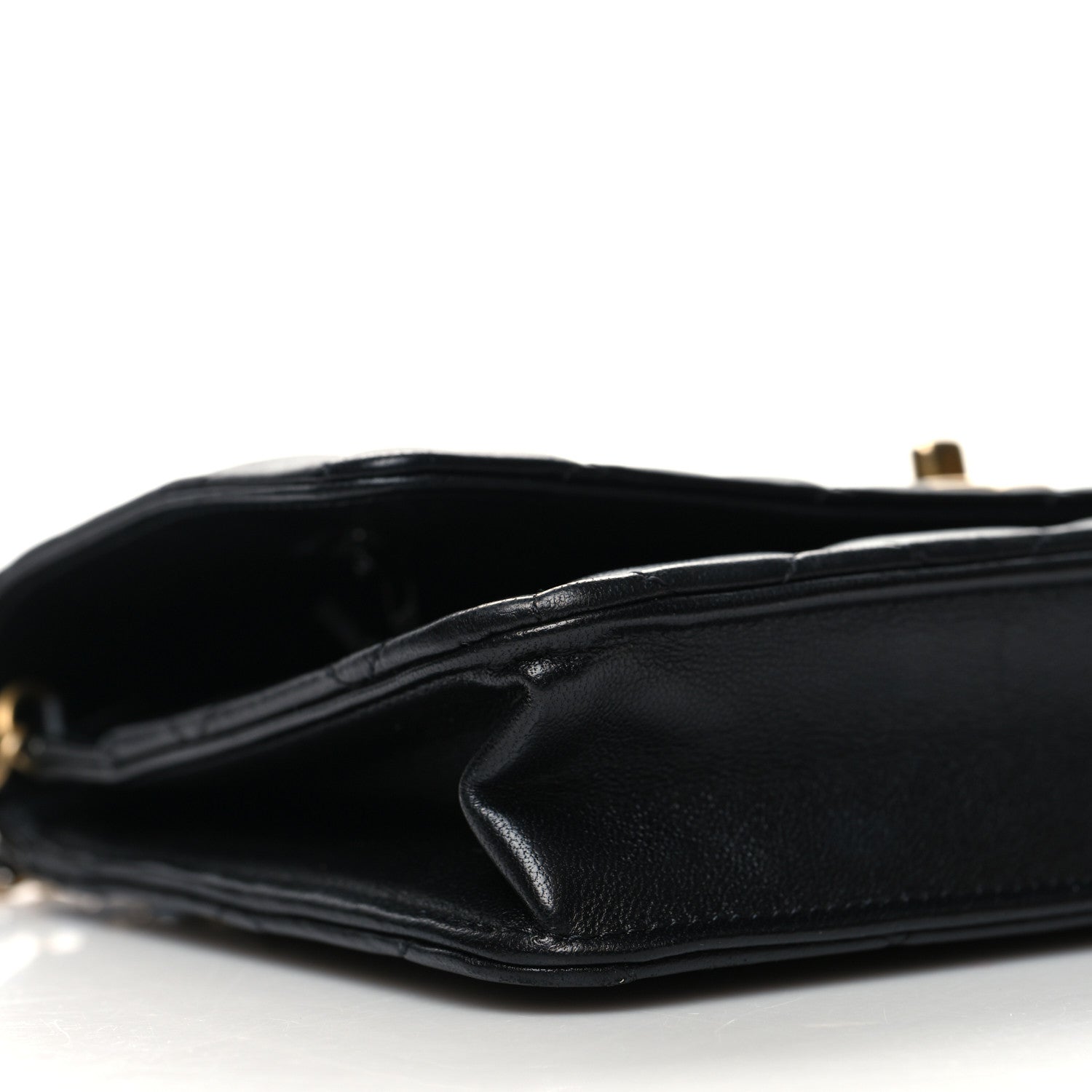 Chanel Lambskin Quilted Pearl Crush Wallet On Chain WOC Black 10 of 14