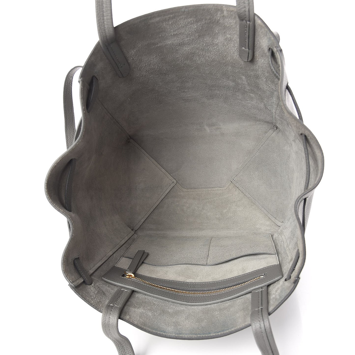 Soft Grained Calfskin Small Belt Cabas Phantom Medium Grey