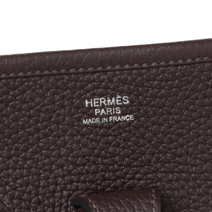 Hermes Taurillon Clemence Evelyne III PM Chocolate 7 of 9