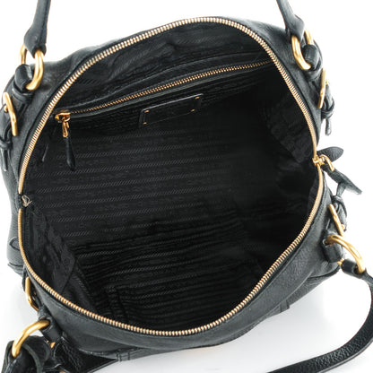 Prada Deerskin Shoulder Bag Black 5 of 9