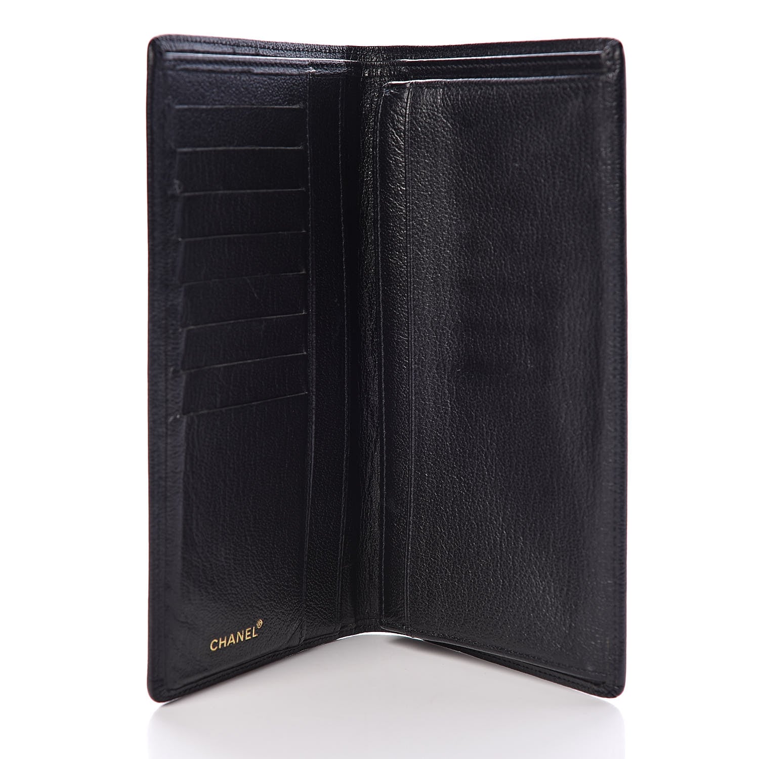 Chanel Goatskin Yen Wallet Black 5 of 7