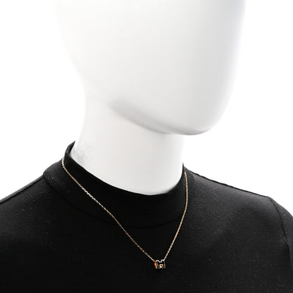Hermes Lacquered Gold Mini Pop H Pendant Necklace Black 2 of 6
