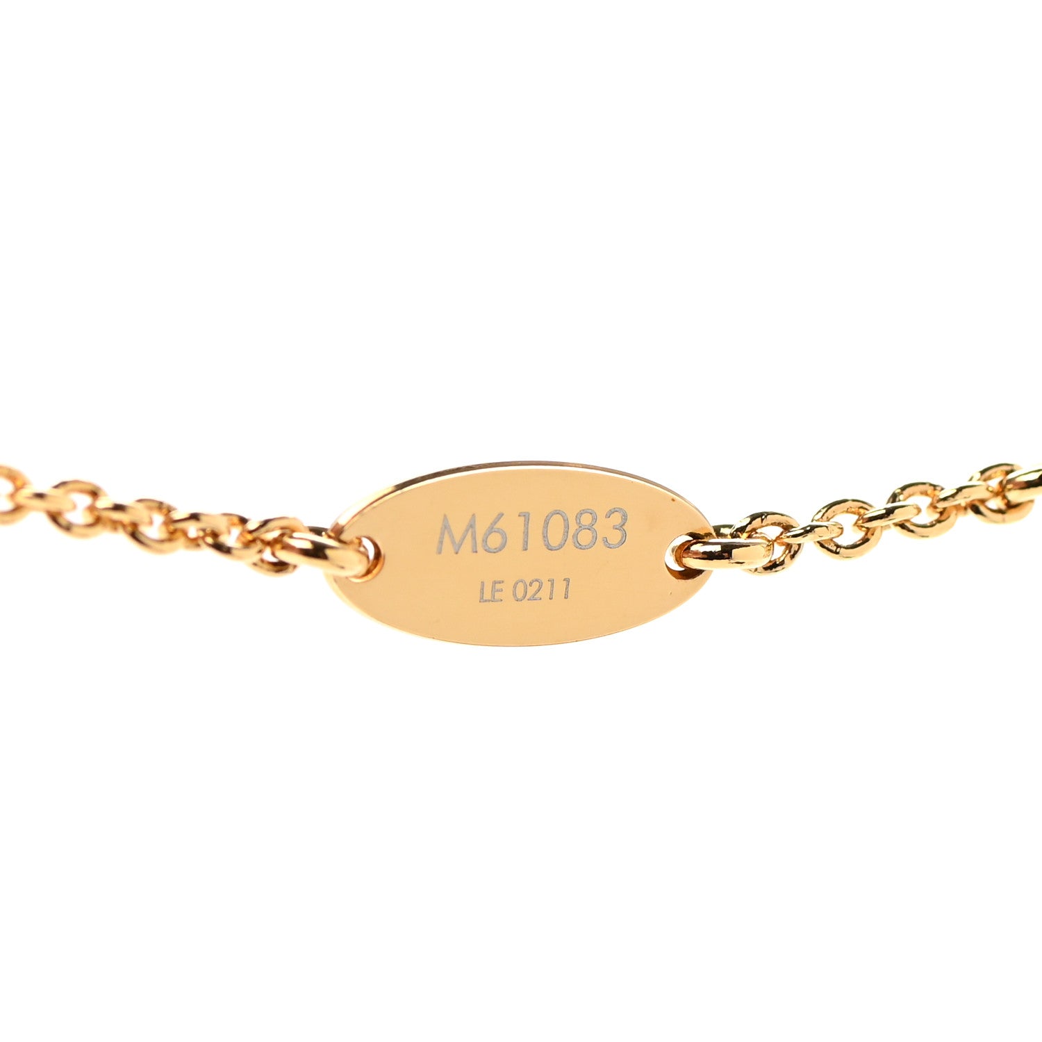 Louis Vuitton Essential V Necklace Gold 7 of 8