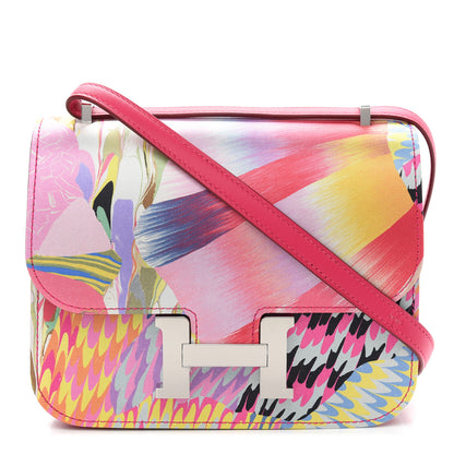 Hermes Swift Silk Marble Printed Constance 18 Rose Azalee Rose Mexico 1 of 9