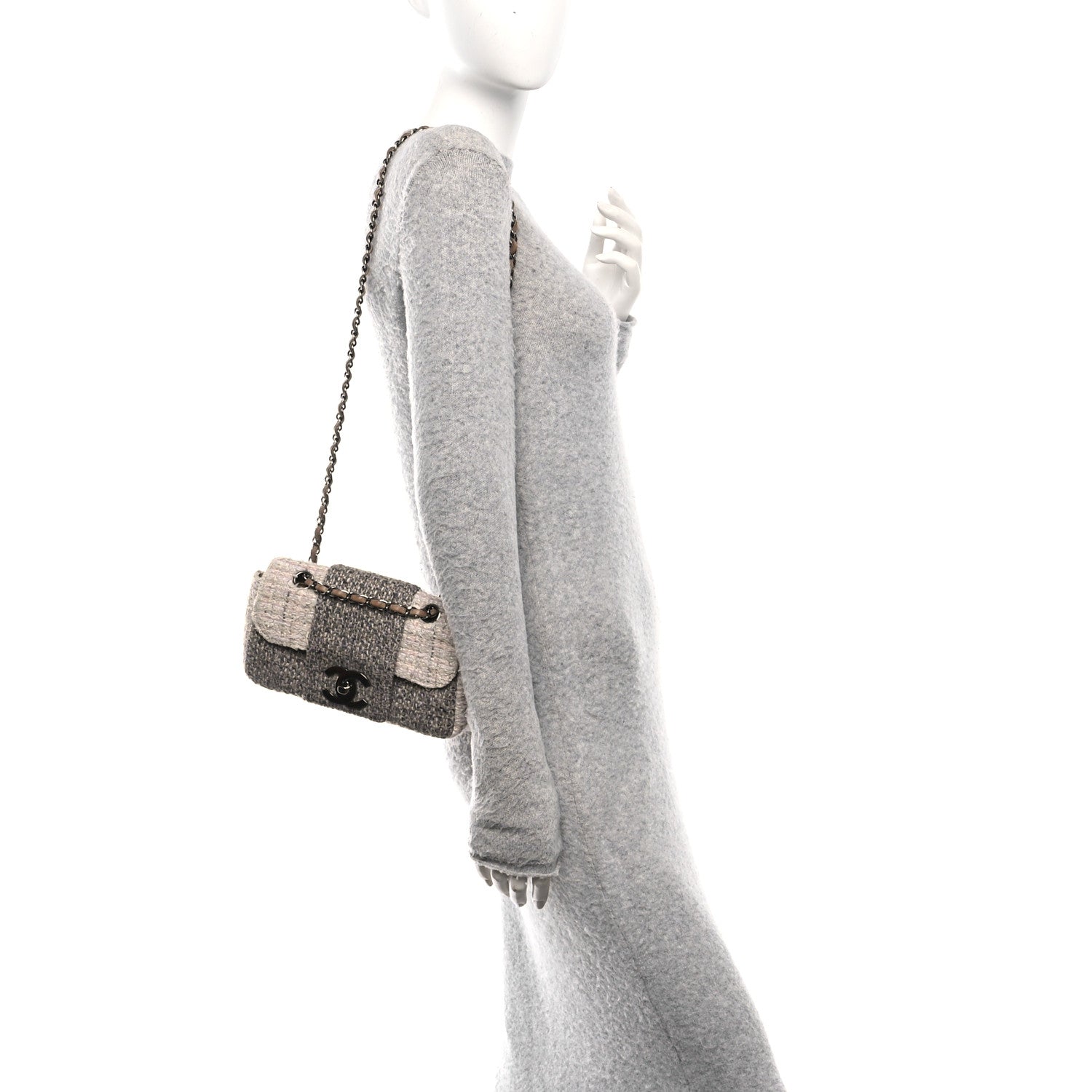 Chanel Tweed Small Fantasy Flap Grey 2 of 12