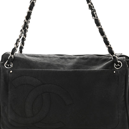 Chanel Caviar Diagonal Ligne Tote Black 8 of 13