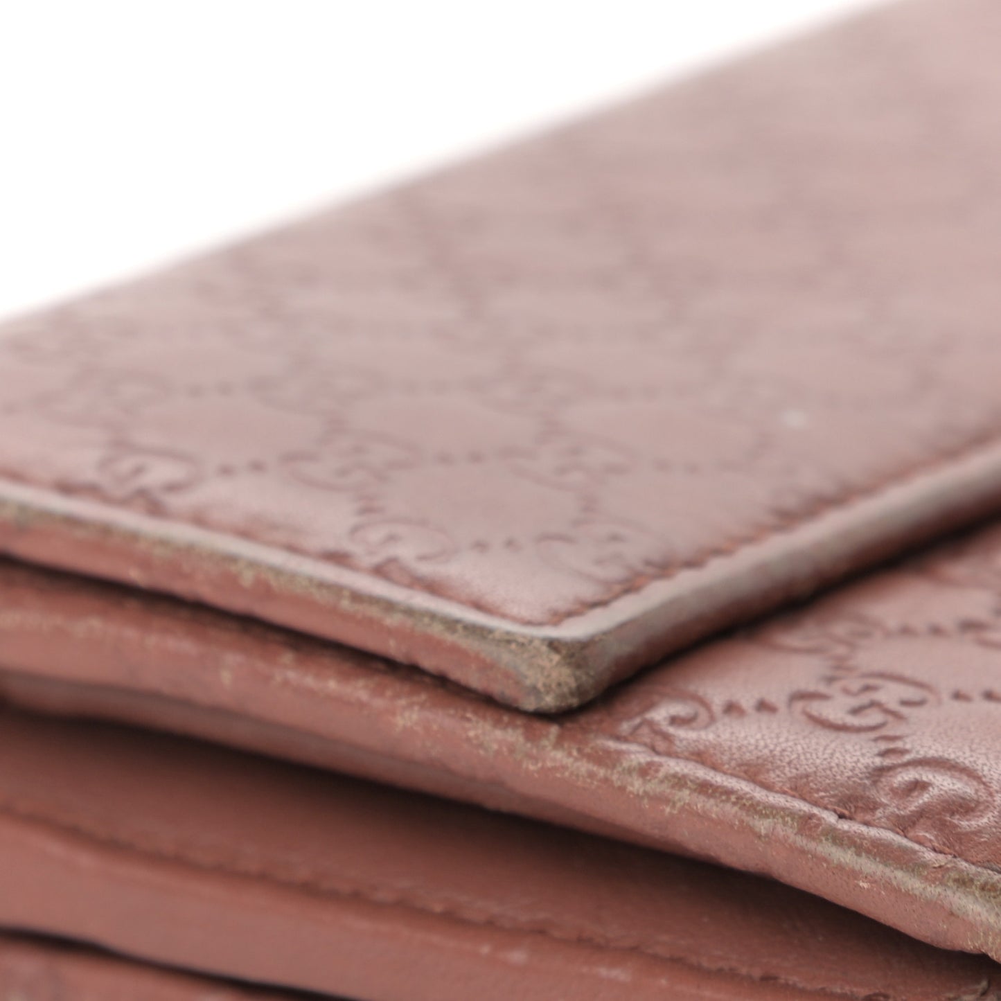 Guccissima Dice Chain Wallet Nude Pink