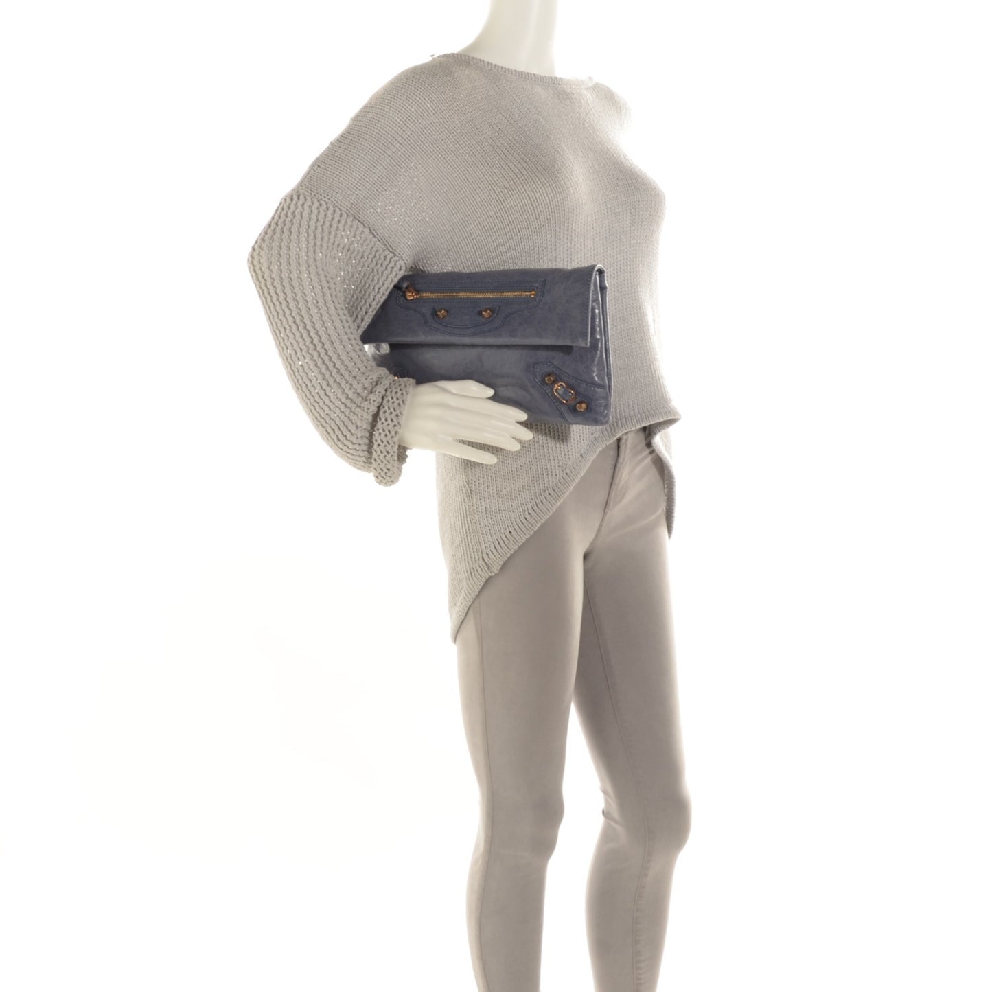 Agneau Giant 12 Rose Gold Hardware Envelope Clutch Jacynthe
