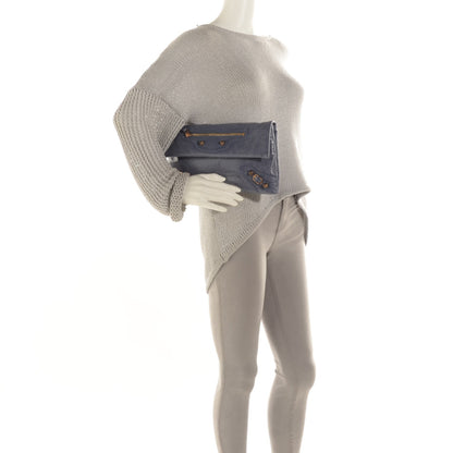 Balenciaga Agneau Giant 12 Rose Gold Hardware Envelope Clutch Jacynthe 2 of 7