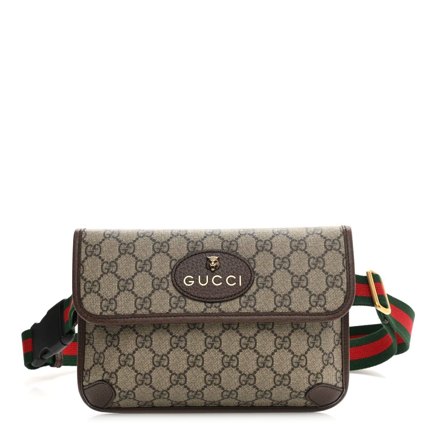 Gucci GG Supreme Monogram Neo Vintage Web Belt Bag Brown 1 of 10