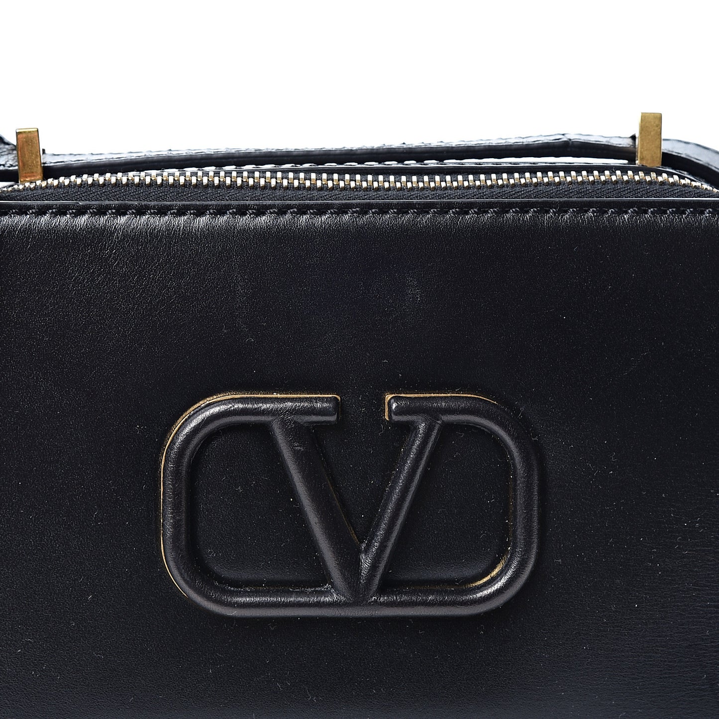 Smooth Calfskin VSling Crossbody Bag Black