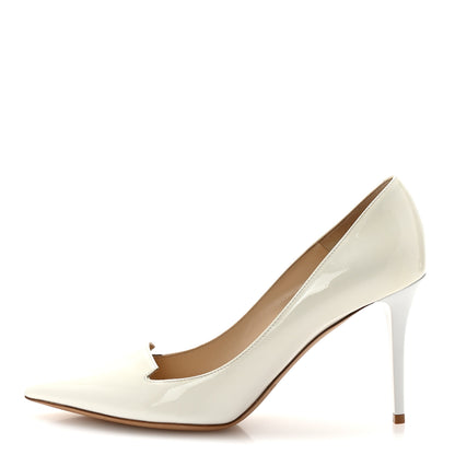 Jimmy Choo Patent Alia Pumps 37.5 White 1 of 9