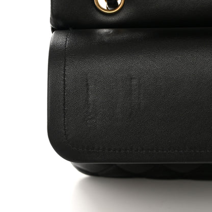 Chanel Lambskin Quilted Medium Double Flap Black 11 of 16