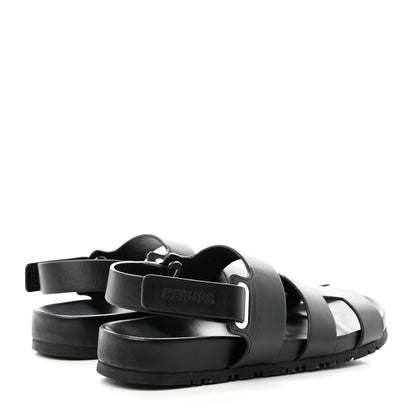 Hermes Calfskin Womens Takara Sandals 38 Black 4 of 12