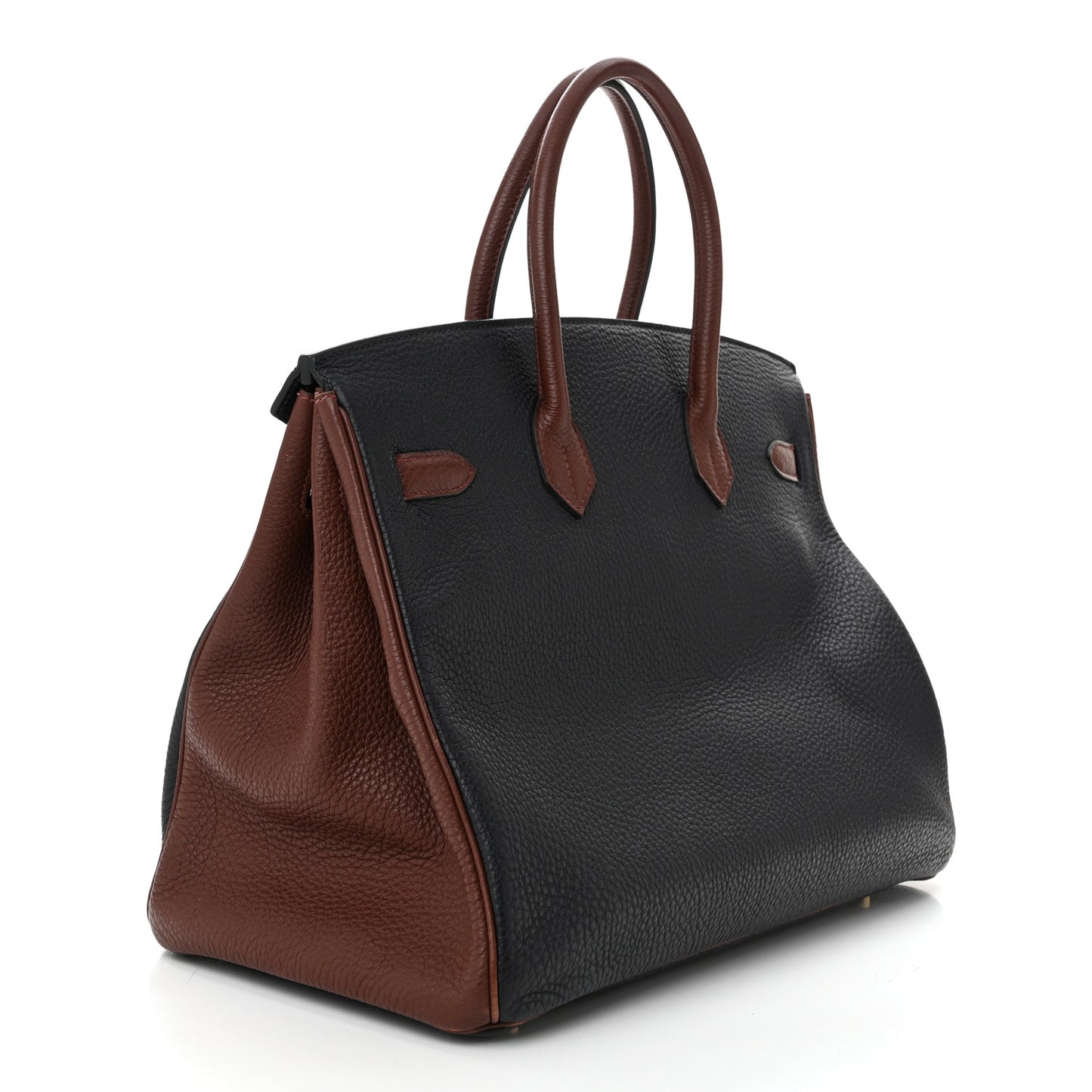 Togo Bi-Color Horseshoe Birkin 35 Bleu Nuit Rouge H