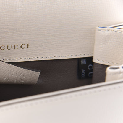 Gucci Azalea Calfskin Mini Sylvie 1969 Flap Messenger Bag Mystic White 9 of 10