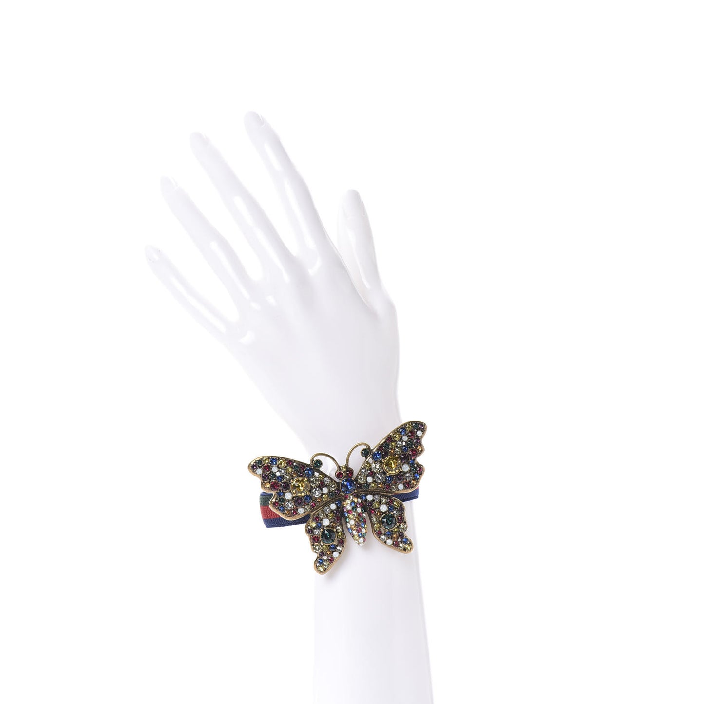 Web Crystal Butterfly Bracelet Multicolor
