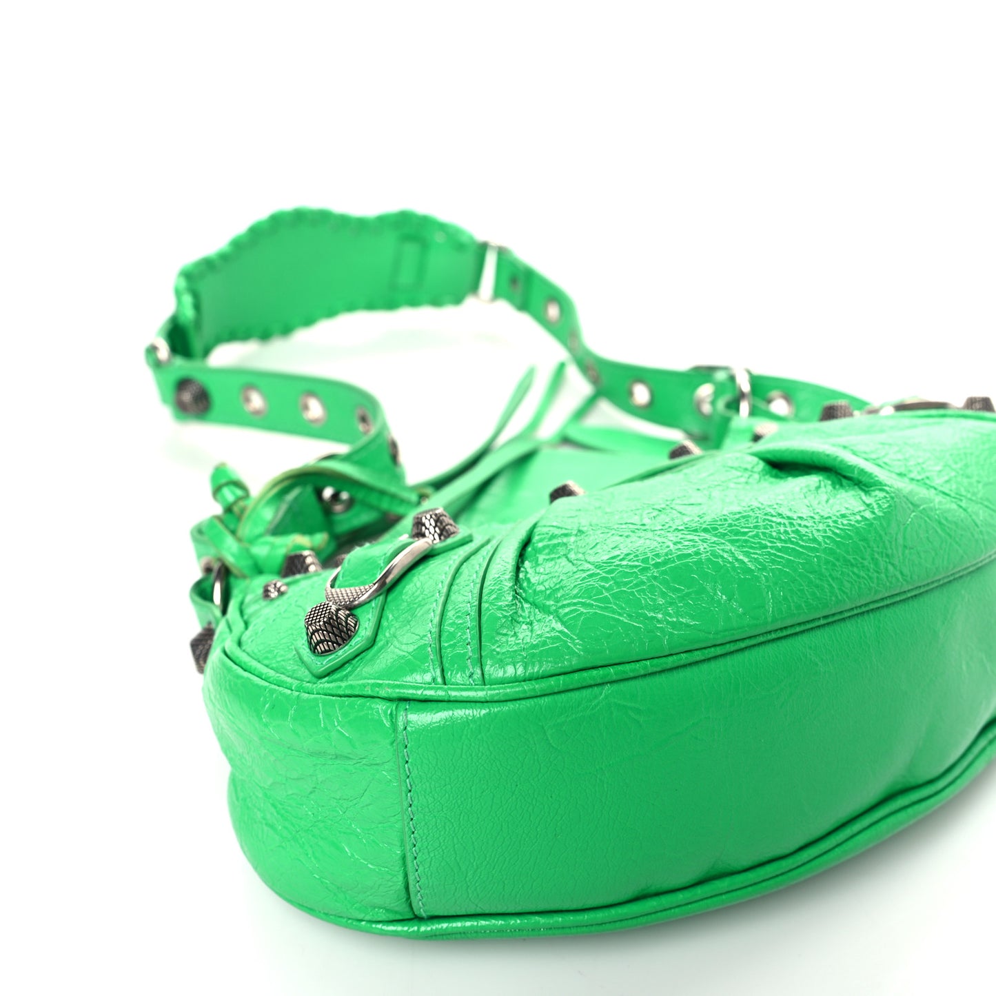 Agneau Arena Le Cagole Shoulder Bag XS Vivid Green