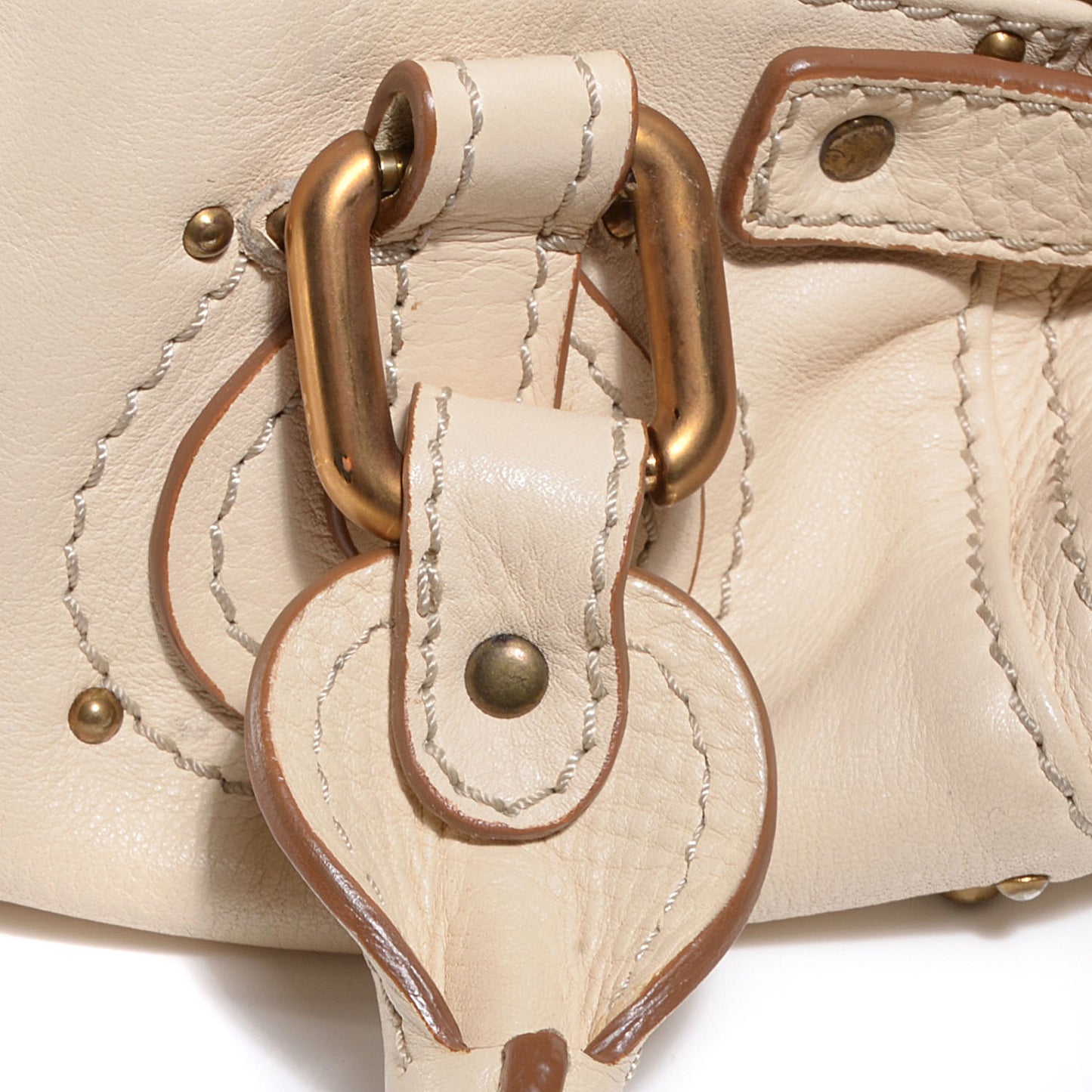 Leather Small Paddington Ivory