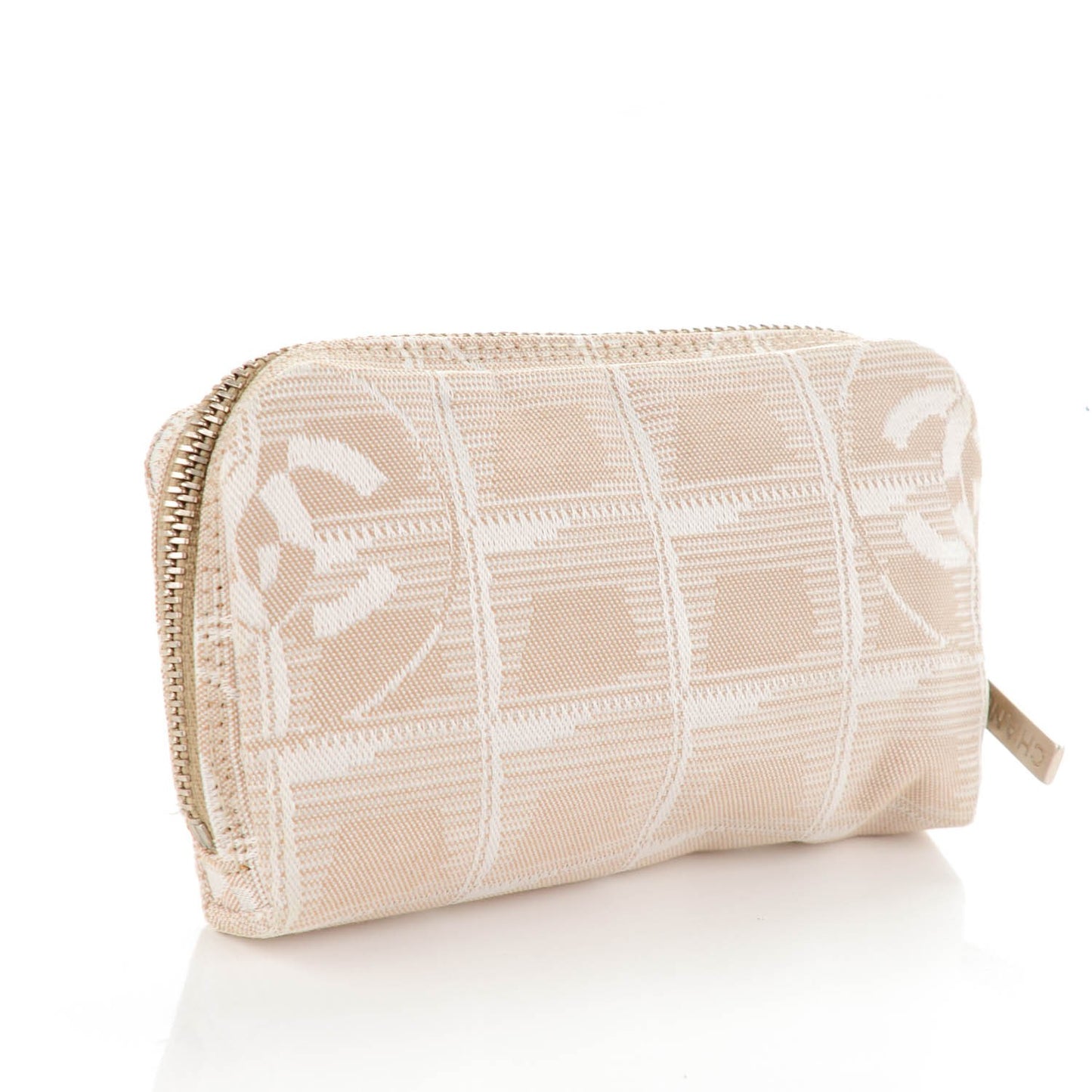 Nylon Travel Coin Purse Case Beige