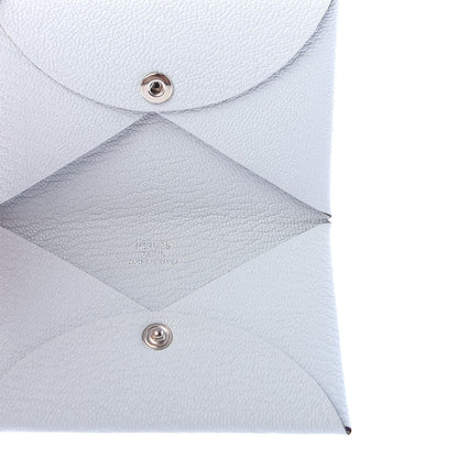 Hermes Chevre Mysore Calvi Card Case Bleu Brume 5 of 6