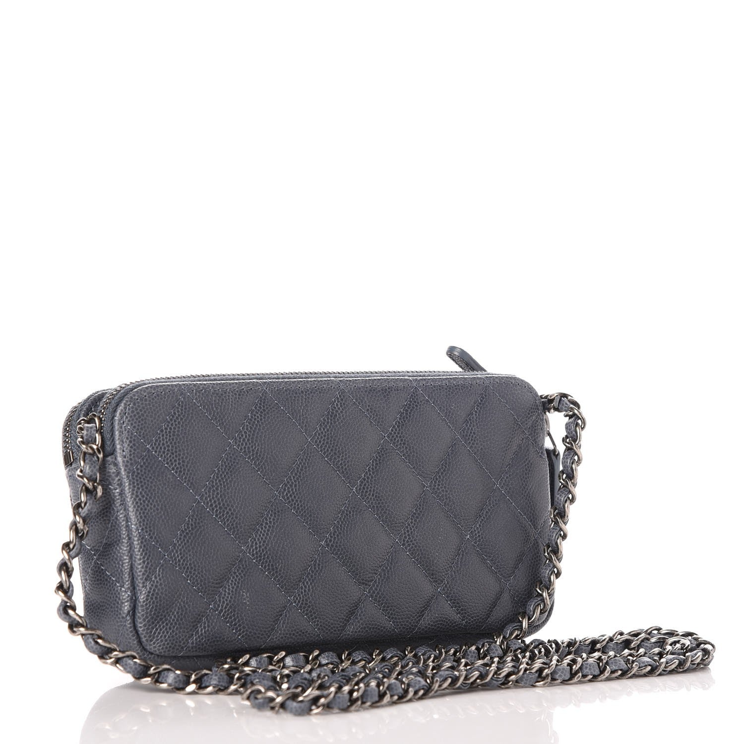 Chanel Caviar Quilted Small Clutch With Chain Grey 4 of 11