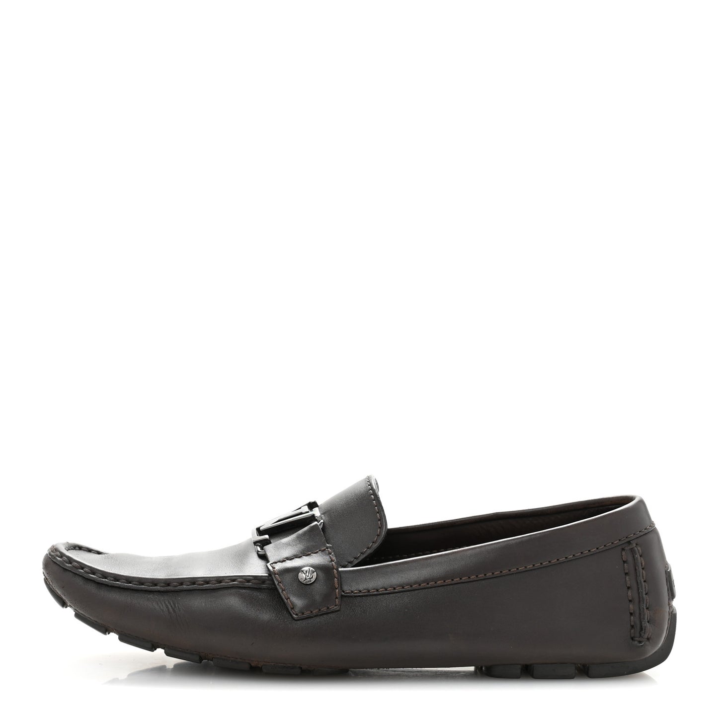 Calfskin Mens Monte Carlo Shoe Moccasin Loafers 10.5 Brown