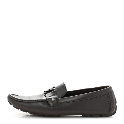 Louis Vuitton Calfskin Mens Monte Carlo Shoe Moccasin Loafers 10.5 Brown 1 of 10