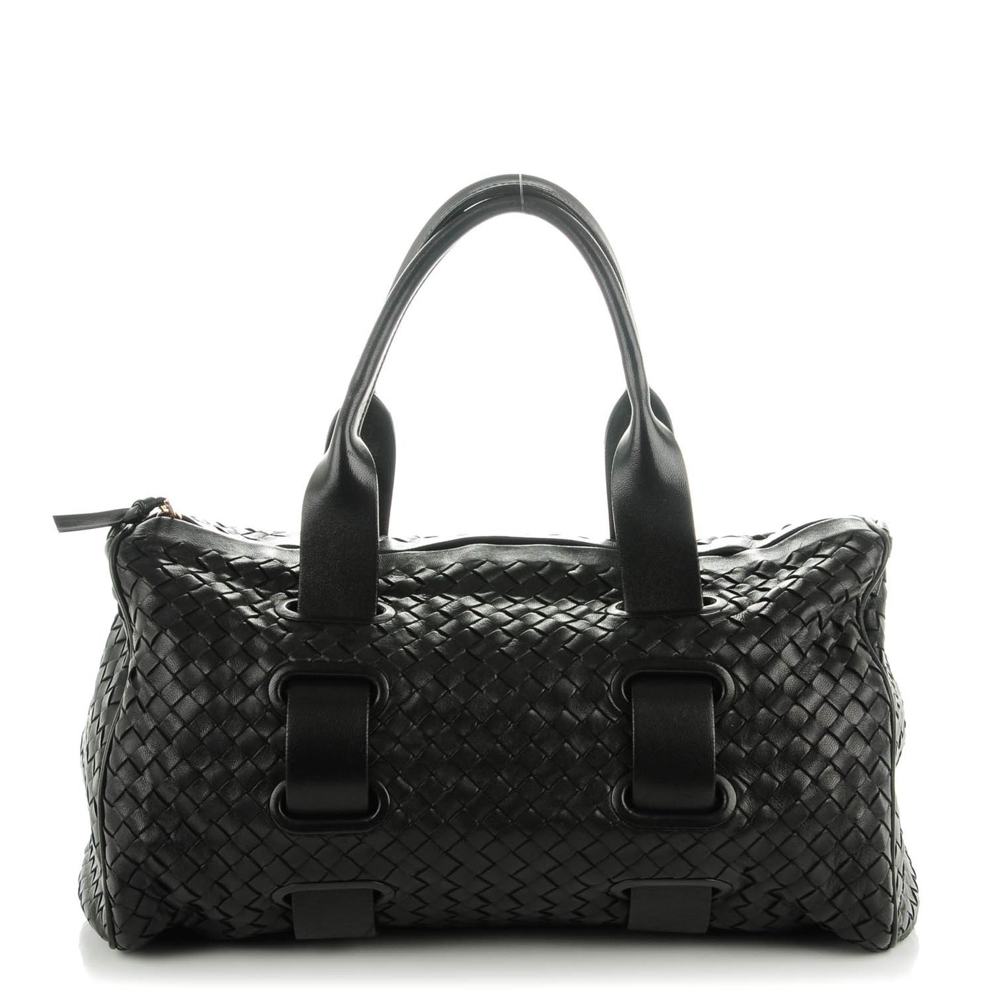 Nappa Intrecciato Satchel Nero Black